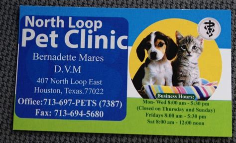 North loop pet clinic - Specialties: Beverly Pet clinic offers full veterinary service for dogs and cats only including: Spay&Neuter Soft tissue surgery Both anesthetic dental and non-anesthetic dental state of the art IDEXX in-house blood and urine test and comprehensive send-out IDEXX laboratory IDEXX digital x-ray Samsung ultrasound Emergency care - equipped with oxygen cage …